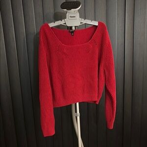 Torrid Red Crew Neck Sweater Vibrant Knit